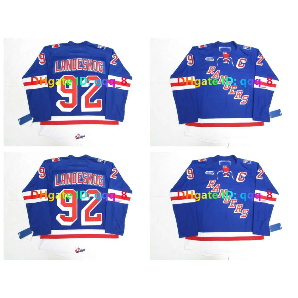 OHL KITCHENER RANGERS Hockeyshirt GABRIEL LANDESKOG Blauw Maat S-4XL zeldzaam