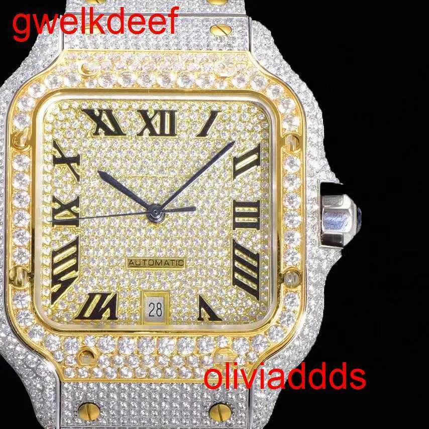Высококачественные модные часы Iced Out, мужские наручные роскошные круглые часы Lab Gr DDGU 2JG6