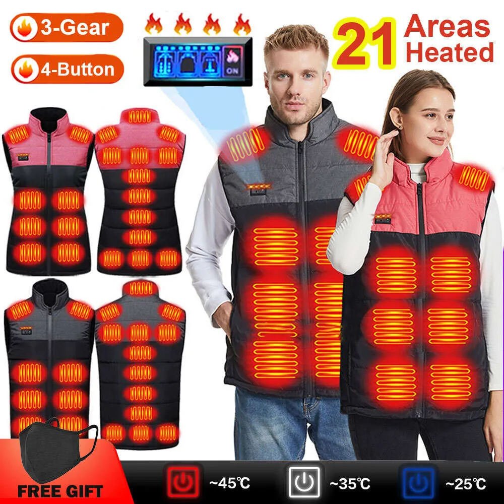 Aree Gilet riscaldato Giacche elettriche Uomo Donna Giacca termica calda Abbigliamento riscaldante Sport all'aria aperta