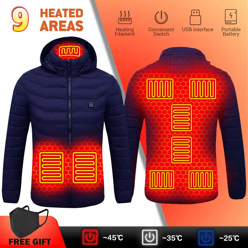 Vestes chauffantes d'hiver pour femmes, veste chaude Usb, Thermostat intelligent, manteau de vêtements thermiques chauffants à capuche