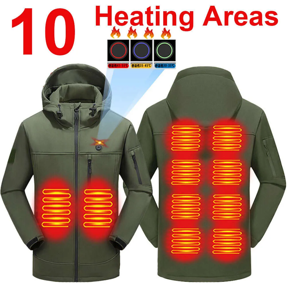 Strefy ogrzewania kurtki mężczyźni kobiety Electric Ogrzewany zimowy ciepły płaszcz termiczny sport na zewnątrz sport