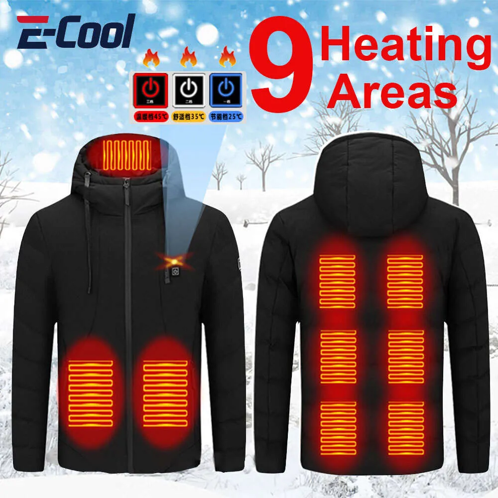 Área aquecida jaqueta masculina inverno esqui aquecimento colete feminino casaco quente usb roupas elétricas esporte ao ar livre caminhadas ciclismo