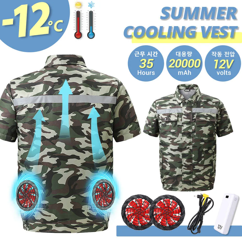 Summer New Fan Vest Cooling Usb Charging Men Cycling Clothes Women Air Conditioning Fishing Hiking