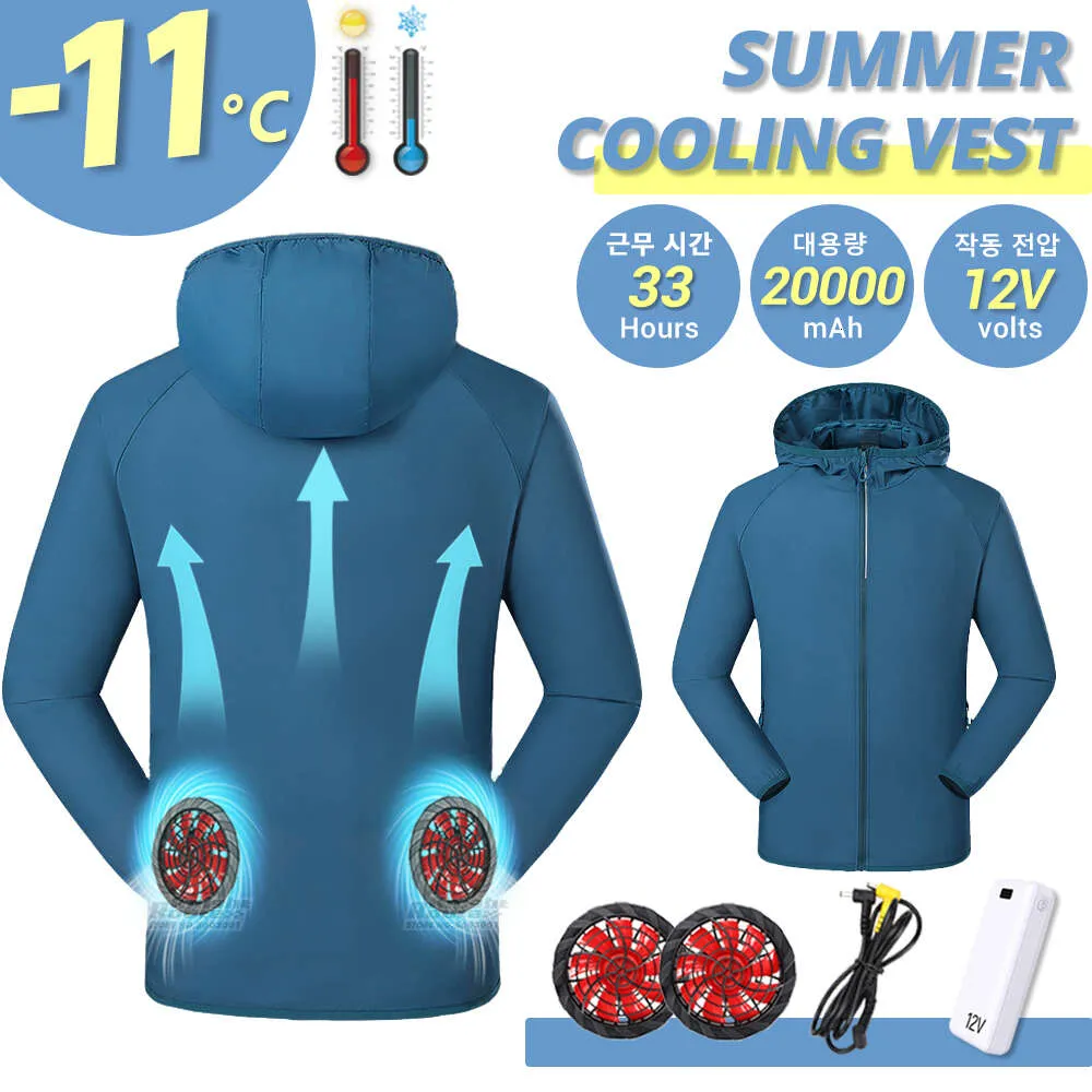 Ventilador de verão colete feminino masculino acampamento carregamento usb ar condicionado roupas refrigeração para atividades novo