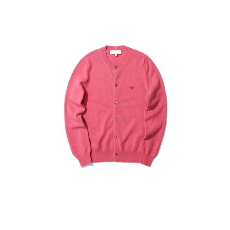 Tröja mode ny höst vinterhjärta geometriska tryckta tröjor high street cardigan kashmir toppar kläder 2 stilar svart rosa brun jumper storlek s-2xl s s-xl