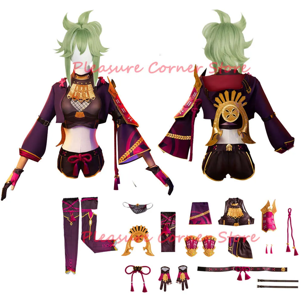 Genshin Impact Kuki Shinobu Cosplay Kostuum Volledige Set met Pruik Hittebestendig Synthetisch Haar Kuki Shinobu Cosplay Wigcosplaycosplay