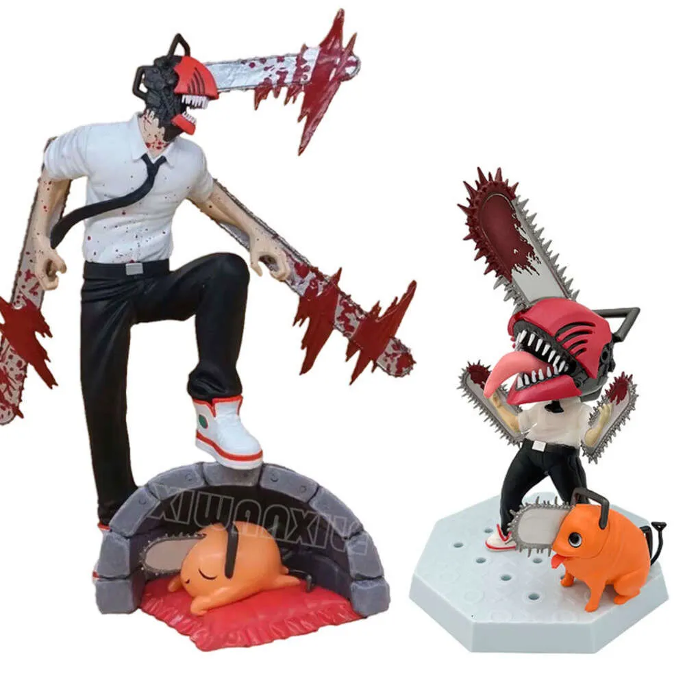 Trajes de mascote 16cm Chainsaw Man Denji Anime Figura Denji / power Action Figure 1560 Chainsaw Man Denji Estatueta Adulto Colecionável Modelo Boneca Brinquedo