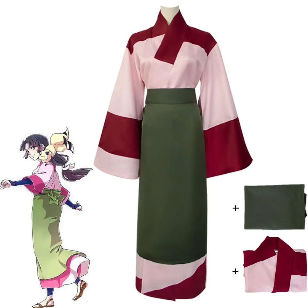 Cosplay anime inuyasha sango cosplay traje de halloween avental forro uniforme para adulto homem mulher carnaval festa japonês quimono terno