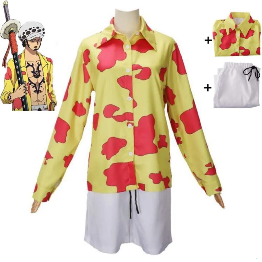 Cosplay Film d'anime rouge Trafalgar D loi de l'eau Costume de Cosplay chemise short adulte femme homme tenue Hallowen carnaval fête uniforme Costume