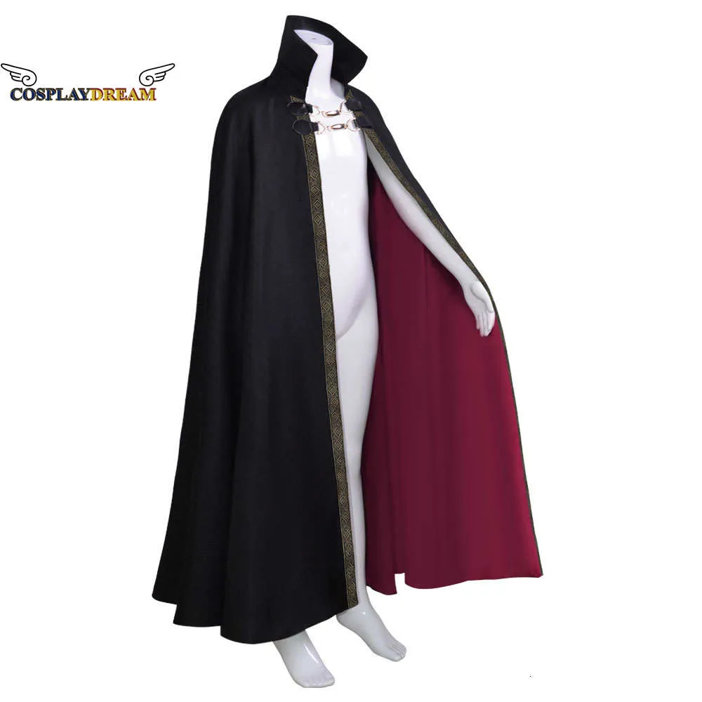 Cosplay Cosplay Mantello da vampiro Mantello Collare stand-up per bambino adulto Costume cosplay di Halloween Cavalieri pirata medievali Re Morte Abito da vampiroCosplay