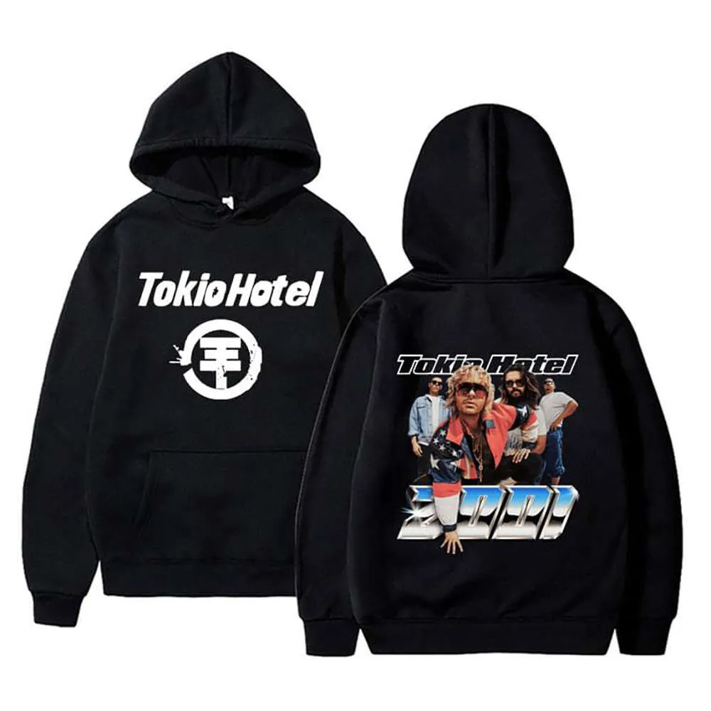 Tokio Hotel Kaulitz Hoodie Rock Band Punk Sweatshirts Fleece Langarm Männer Frauen Hip Hop Streetwear Y K Pullover