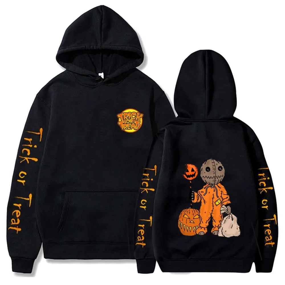 Jul halloween fleece hoodies anime demon slayer satoru gojo tryck hooded pullover streetwear y k Men s lösa tröjor