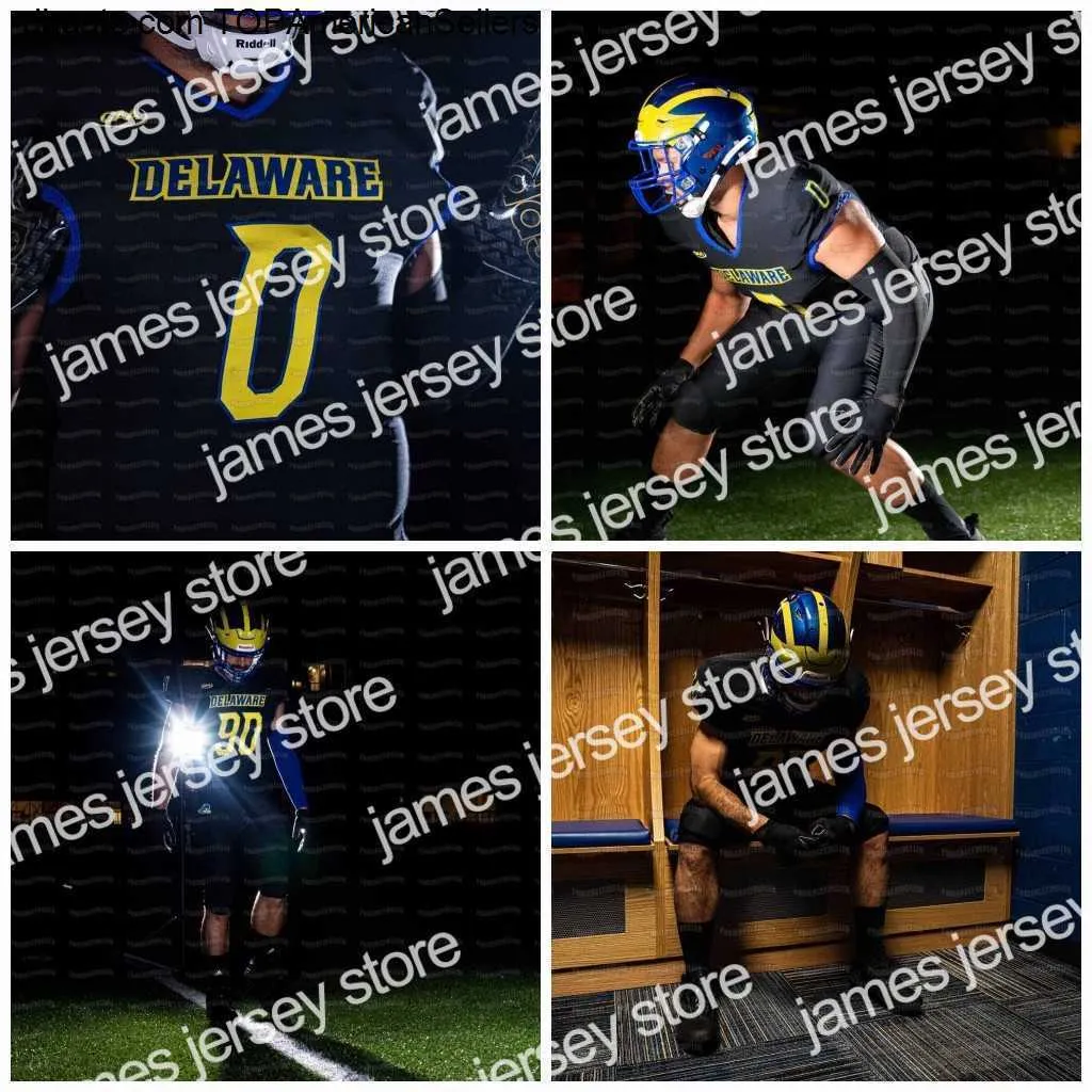 Jerseys de fútbol 2023 DELAWARE Gallinas azules PAT KEHOE WILL KNIGHT THYRICK PITTS KEDRICK WHITEHEAD TIM POINDEXTER DEJOUN LEE NCAA