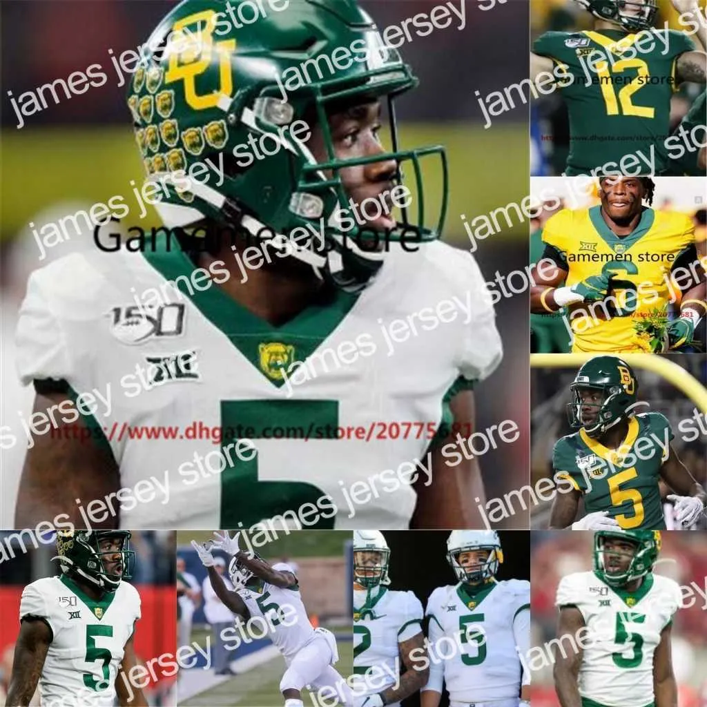 Maglia da calcio del College Baylor Denzel Mims JaMycal Hasty John Lovett