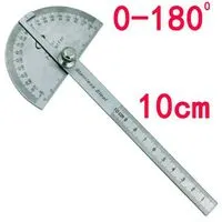Stainless Steel Round Head 180 degree Protractor Angle Finde...