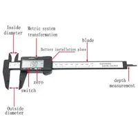 New Arrival 150mm 6 inch LCD Digital Electronic Carbon Fiber...