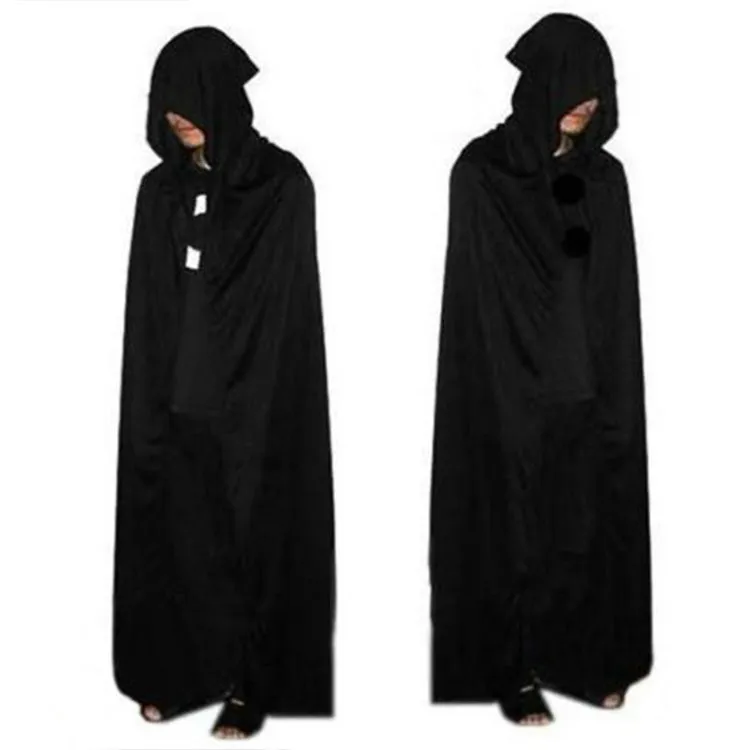 Black-Halloween-Costume-Theater-Prop-Death-Hoody-Cloak-Devil-Long-Tippet-Cape