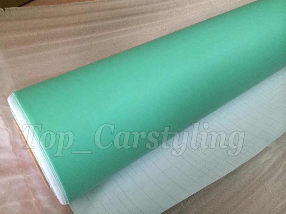 Matte Tiffany Blue Vinyl Car Wrap Film With Air Release Matt Mint Vinyl For Vehicle Wrapping