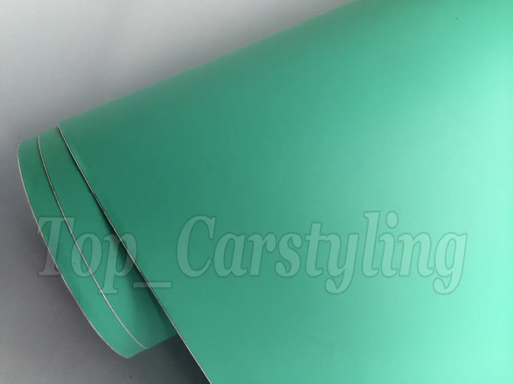 Matte tiffany blue mint green vinyl car wrapping film 3satin white car wrap Film Foile (2)