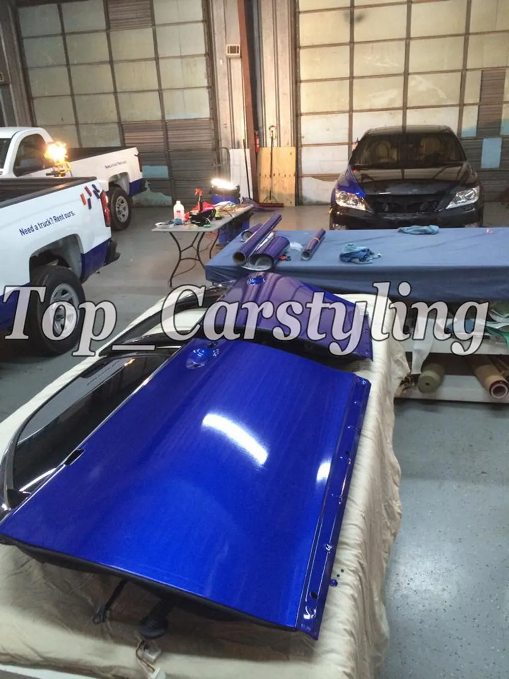 candy glossy blue metallic deep blue Shiny Car wrapping film (1)