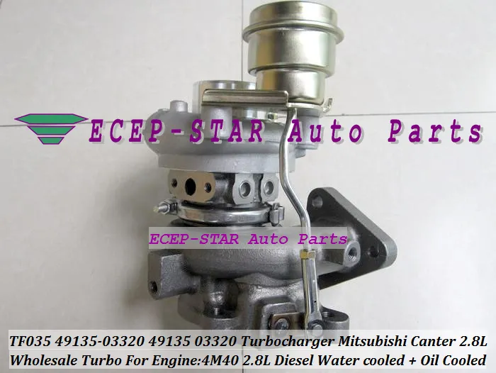 TF035 TF035HM-12T-4 49135-03300 49135-03301 Turbocharger Turbo For Mitsubishi Canter 2.8L 4M40 Diesel Water cooled + Oil Cooled (3)