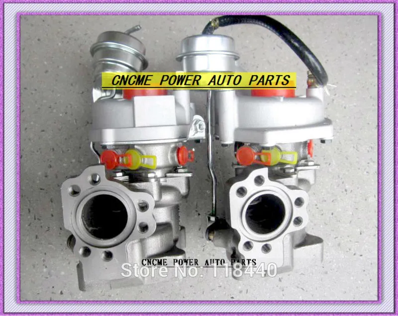 K03 53039880016+53039880017 Twin Turbos Turbocharger For AUDI S4 97-01 A6 99-01 AJK ARE AZB AGB V6 2.7L 265HP (4)