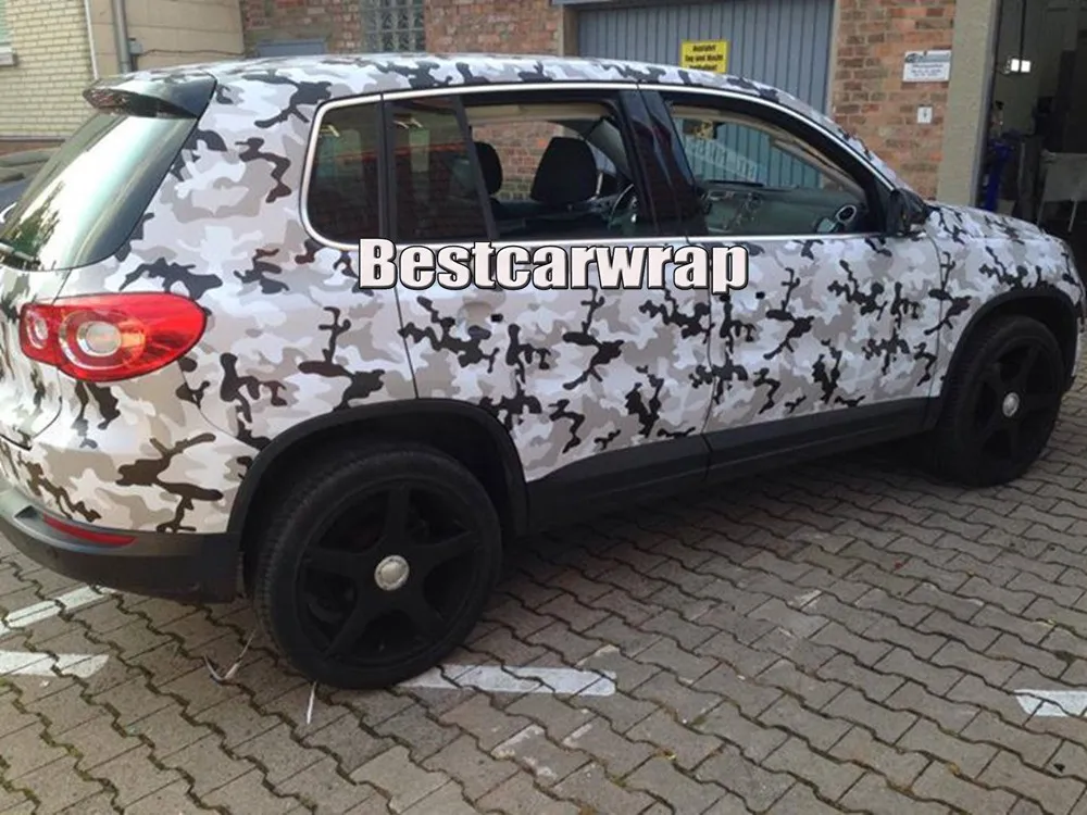 Winter camo black white grey car wrap film (3)