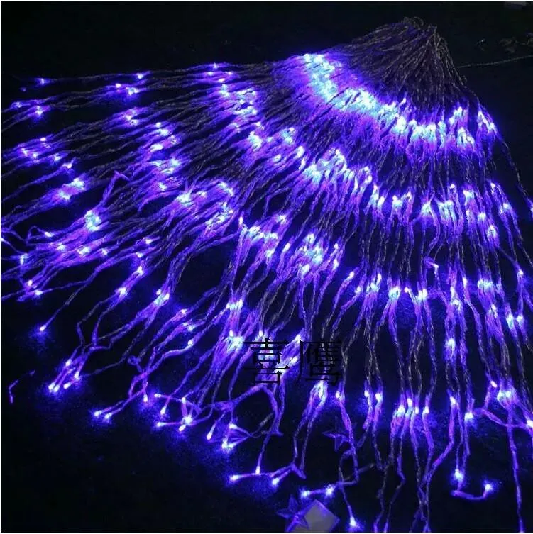  Multi 3m 3m ristmas Wedding Party Background Holiday Running Water Waterfall Water Flow Curtain LED Light String 336 Bulbs