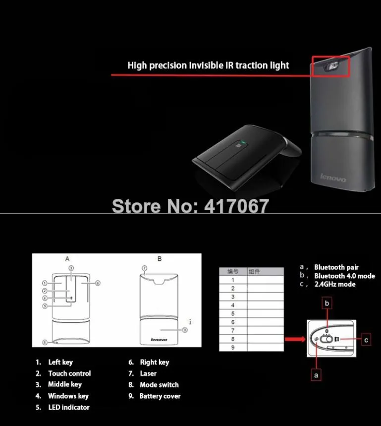 Bluetooth 2.4G wireless mouse