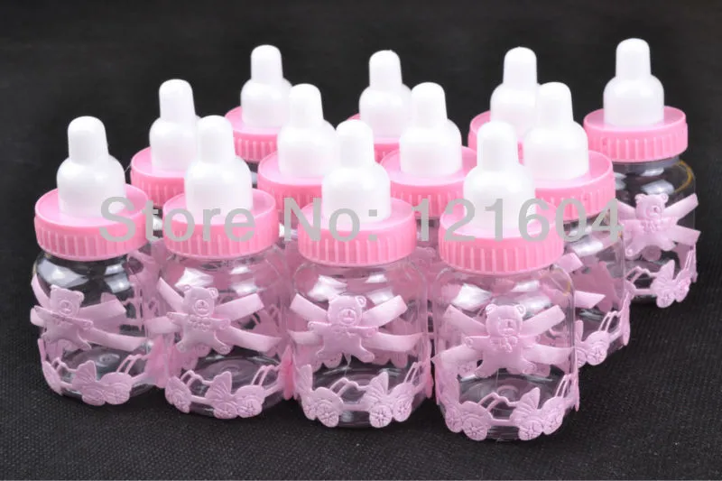 12 X Baby Bottle Baby Shower Games Baptism Favours Candy Box