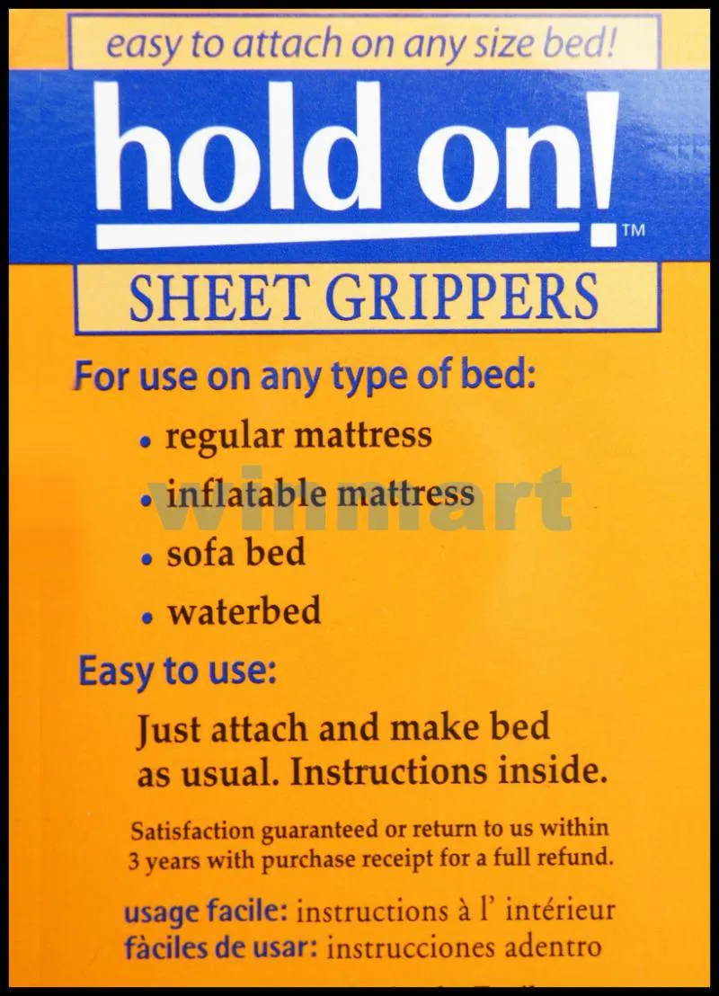 4 Sleepsnug Sheet Grippers Fasteners Clips Holders Can Fix 4 Side Of