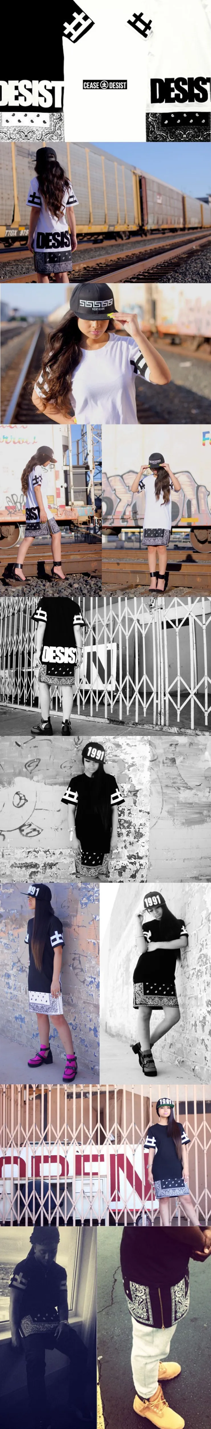 CEASE DESIST Bandana Print Graphic Tee With For Women And Men Paisley