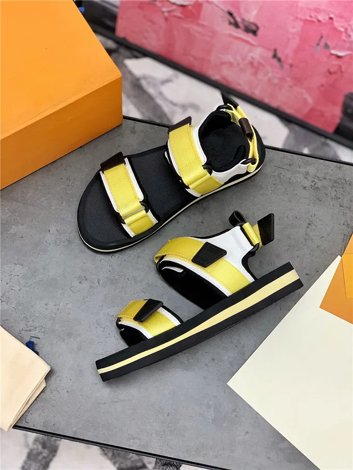 Arcade Flat Sandal straps bicolor micro outsole Pink/Black/Blue/Orange/Blue Luxurys Designer Sandals