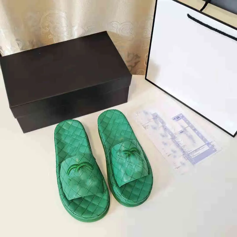 slipper style diamond lattice slippers 2022 summer new comfortable non slip fashion increased thick soled3425678