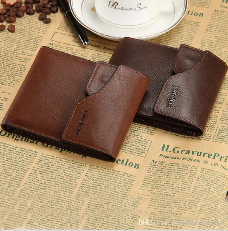 Vintage Men`s Wallets New Arrival carteiras Brand Leather Men`s Purse Multifunction Money Clip Card Wallet 80