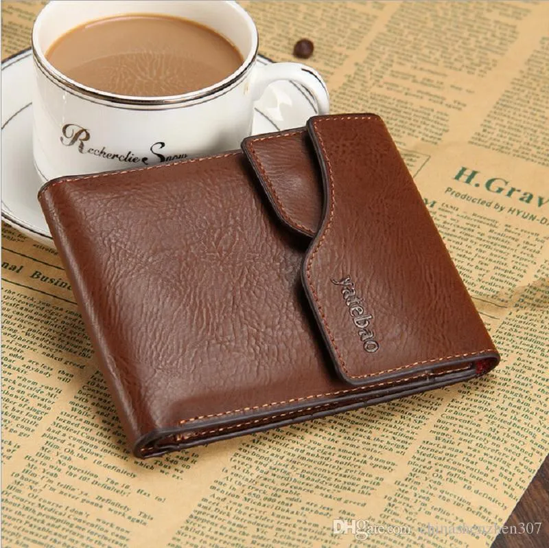 Vintage Men`s Wallets New Arrival carteiras Brand Leather Men`s Purse Multifunction Money Clip Card Wallet 80