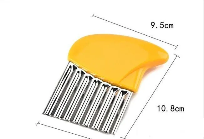 Stainless Steel Vegetable Wavy Cutter Slicer Potato Carrot Slicer Wrinkled French Fries Making Knife Kitchen Accessory High Quality cutter