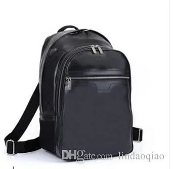 highest quality 100% genuine leather MICHAEL backpack MICHAEL N58024 man`s damier graphite canvas backpacks Bag 45*26*17CM