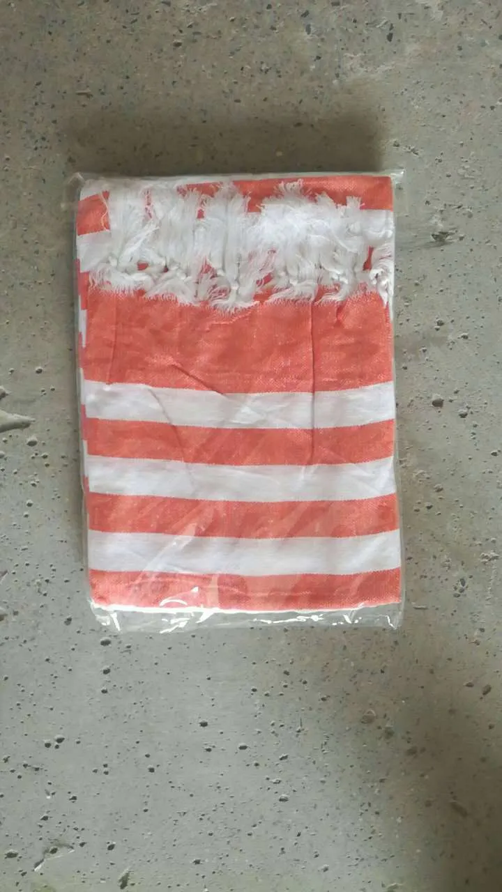 Soft Cotton Summer Beach Towels Scarf Turkish Tassel Striped Bath Towel for Adult 100x180cm