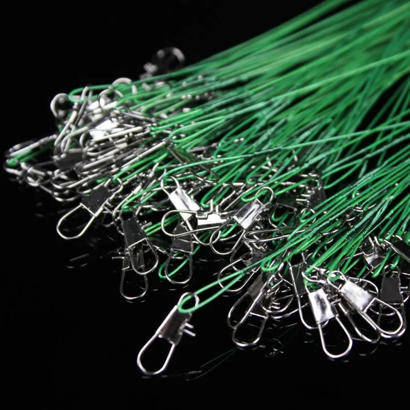 5 Sizes Mixed 16cm-28cm Anti-bite Steel Wire Accessories Fishing Lines Stainless Snaps & Swivels Pesca Tackle FS_43