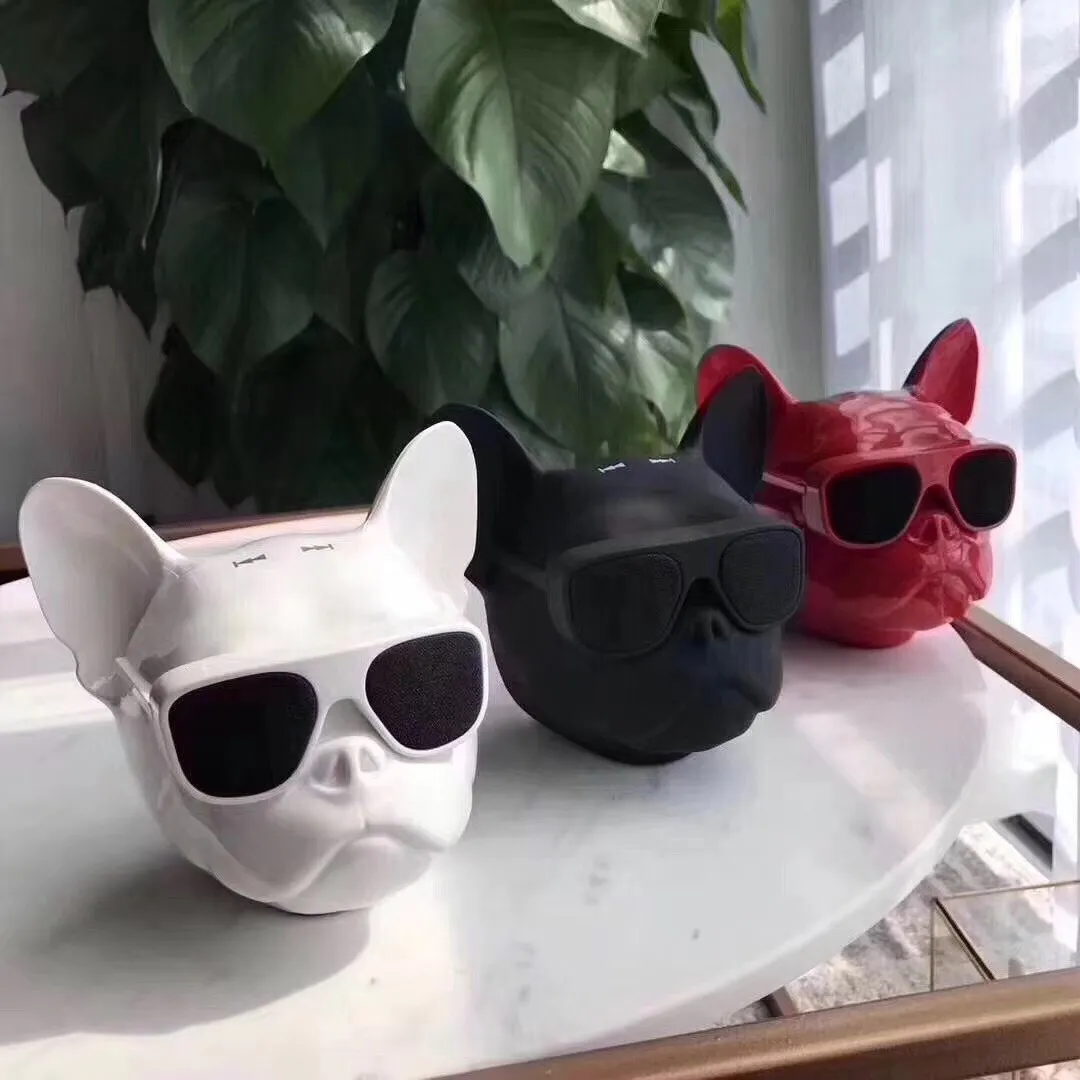 Private Mode Dog Head Bluetooth Speaker Radio Card Audio Mobile Computer Subwoofer Dog Year Gift