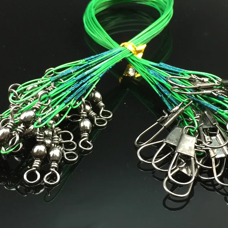 5 Sizes Mixed 16cm-28cm Anti-bite Steel Wire Accessories Fishing Lines Stainless Snaps & Swivels Pesca Tackle FS_43