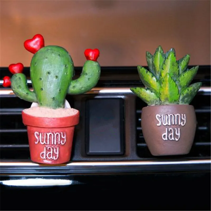 Carino i presa auto profumo 3D cactus forma presa auto deodorante auto deodorante clip atp232