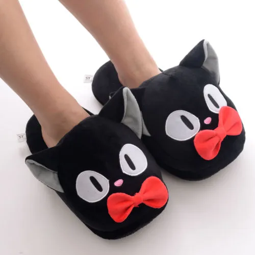 Cute Black Kikis Delivery Service JIJI Cat Costume Plush Moive Anime