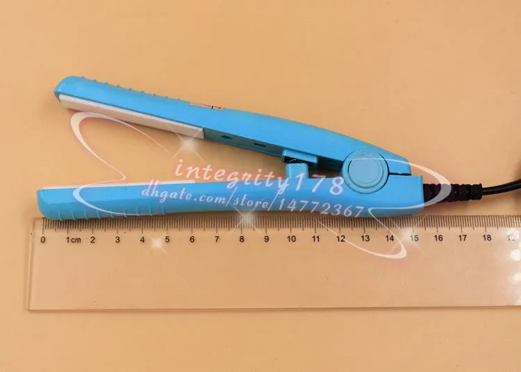 2015 New Arrival Wysokiej Jakości Mini Hair Drimighter 15 * 2.8cm Niebieski Czarny Różowy 35W Power 220 V 50Hz Włosy Żelazko