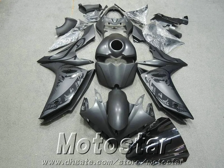 Matte Black Plastic Race Track Fairing For Yamaha YZF R1 2007 2008
