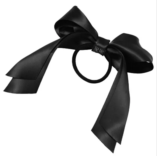 HOT SALE Women Satin Ribbon Bow Hair Band Rope Scrunchie Ponytail Holder, fashion 