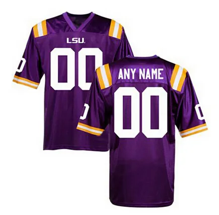Custom LSU Tigers College Lsu Football Jersey Personalized Gold