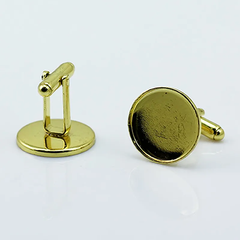 Beadsnice Cufflink Parts لصنع المجوهرات المصنوعة من الأوجه اليدوية المصنوعة يدويًا مع صينية كابوشون مستديرة 16 مم ID8896208G