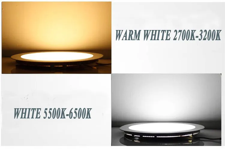 9W 12W 15W 18W 21W 25W LED Panel light Recessed lamp Round Warm Pure Cool White Led indoor lights 85-265V Led Driver 50
